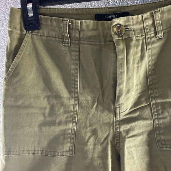 Forever 21 Green Capri Wide Leg High Waisted Pants - Picture 14 of 14